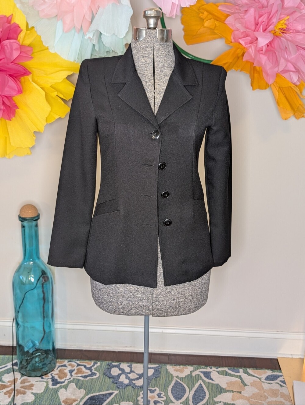 2175 - Mainframe Classic Black Suit Jacket Blazer Small
